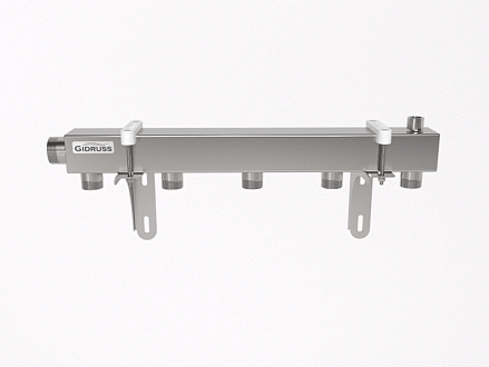 Коллектор для воды 1 1/4″ на 5 выходов 1″ нержавеющий DMSS-32-25x5