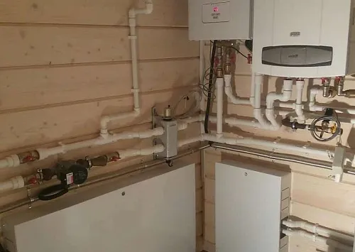 Отопление частного дома в Санкт-Петербурге (газовый котел BAXI + электрокотел Protherm) Отопление частного дома в Санкт-Петербурге (газовый котел BAXI + электрокотел Protherm)
