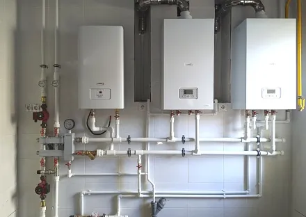 Настенный котел Protherm * 2 шт + электрокотел Protherm = Надежное отопление в Омске классика монтажа от ТЕПЛОМАКС-55 Настенный котел Protherm * 2 шт + электрокотел Protherm = Надежное отопление в Омске классика монтажа от ТЕПЛОМАКС-55