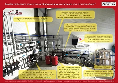 Монтаж отопления цеха в Екатеринбурге