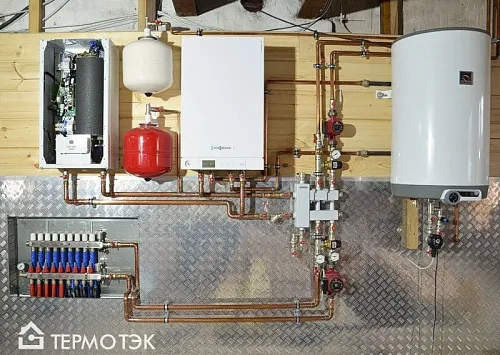 Отопление дачи в Челябинской области с газовым котлом Viessmann