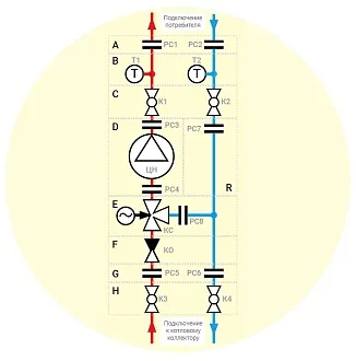 Анонс схемы смесительной насосной группы TU-NG-01