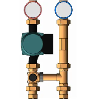 Анонс H-PG-02-0001 - Насосная группа смесительная с насосом DN25 (180 мм, 25-4, частотный двигатель)