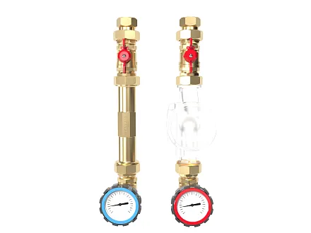 Насосная группа dn25 прямая без насоса из латуни ЛС59 - NG-25 от Gidruss