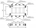Коллектор для котельной на 4 - 5 контуров G 1" - размеры Коллектор для котельной на 4 - 5 контуров G 1" - размеры