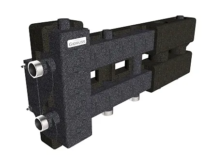 Коллектор отопления с гидрострелкой на 2 - 3 контура BM-60-3DU.EPP (артикул BM 6002T 20) - аналог Север М2+1, GSK 25-2.1 ECO