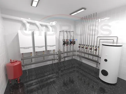 Каскадная котельная - Система отопления с настенными газовыми котлами объединенными в каскад Каскадная котельная - Система отопления с настенными газовыми котлами объединенными в каскад