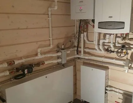 Отопление частного дома в Санкт-Петербурге (газовый котел BAXI + электрокотел Protherm)