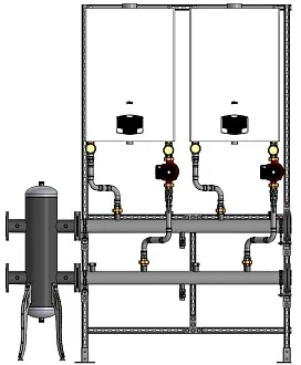 Перейти на страницу комплекта Котловая часть котельной 300 кВт