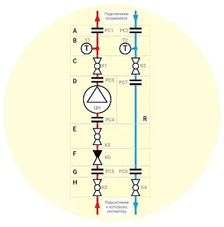 Анонс схемы прямой насосной группы без регулировки температуры TU-NG-03