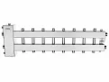 Нержавеющий коллектор с гидрострелкой на 8 - 9 контуров BMSS-150-9DU