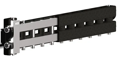 Нержавеющая гидрострелка с коллектором на 6 контуров BMSS-80-6D.EPP