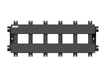 Коллектор для отопления на 6 - 7 потребителей dn25 (вход dn40) - MK-150-6DUx25 Коллектор для отопления на 6 - 7 потребителей dn25 (вход dn40) - MK-150-6DUx25