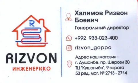 Контакты Ризвона