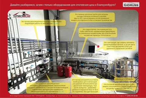 Монтаж отопления цеха в Екатеринбурге