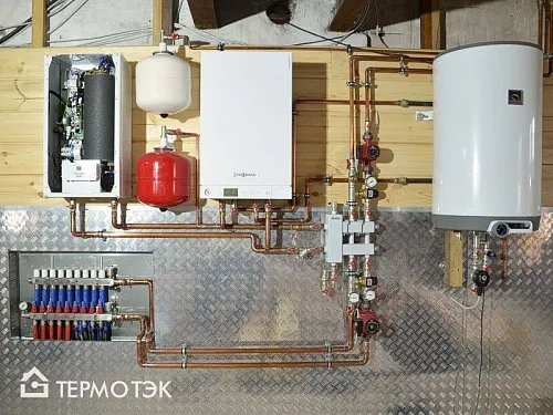 Отопление дачи в Челябинской области с газовым котлом Viessmann