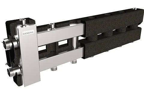 Нержавеющая гидрострелка с коллектором на 4 контура BMSS-80-4D.EPP Нержавеющая гидрострелка с коллектором на 4 контура BMSS-80-4D.EPP