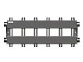 Нержавеющий коллектор для отопления на 6 - 7 потребителей dn25 (вход dn40) - MKSS-150-6DUx25