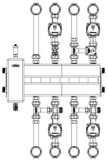 Комплект обвязки котельной на 4-5 контуров (анонс) Комплект обвязки котельной на 4-5 контуров (анонс)