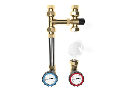 Насосная группа с термостатическим клапаном Stout - NGSS-25CTS (для УШП, радиаторов, конвекторов с отоплением)