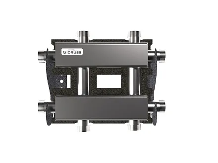 Модульный коллектор отопления отопления из нержавеющей стали на 3 контура MKSS-60-3DU.EPP DN25