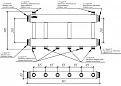 Коллектор для котельной на 3 контура G 1″ из нержавеющей стали  - размеры