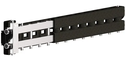 Нержавеющая гидрострелка с коллектором на 7 (6+1) контуров BMSS-80-7D.EPP