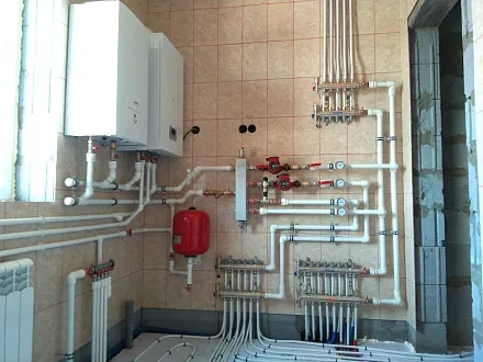 Котельная в системе отопления Омск на базе двух настенных котлов Protherm в коттедже п. Ракитинка как всегда в профессиональном исполнении ТЕПЛОМАКС-55