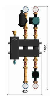 Перейти на страницу комплекта Подойдет для 1-2 настенных котлов до 60 кВт