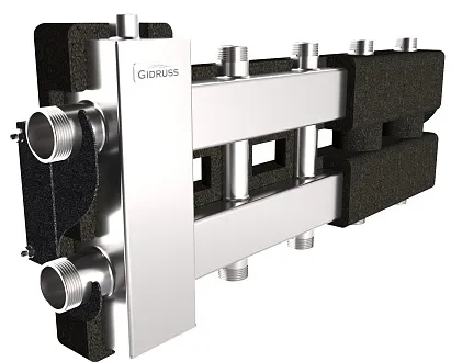 Нержавеющая гидрострелка с коллектором на 5 контуров BMSS-80-5DU.EPP Нержавеющая гидрострелка с коллектором на 5 контуров BMSS-80-5DU.EPP