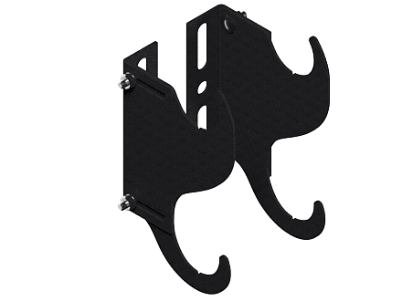 Универсальная монтажная система K.UMS.DN32-125 (межосевое 125 мм, вылет от стены 75-105 мм, цвет черный муар)