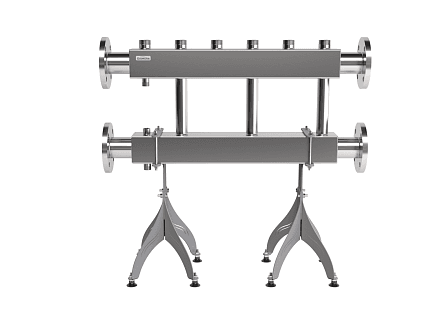 MKSS-400-3x32 (до 400 кВт, 2 магистр. подкл. Фл.Ду65, 3 контура G 1¼″ вверх или вниз)