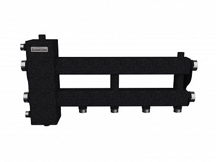 BM-100-3D (до 100 кВт, подкл. котла G 1¼″, 2 контура G 1″, боковой контур G 1¼″, цвет ″черный муар металлик″)