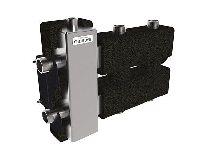 BMSS-60-3DU.EPP (до 60 кВт, вх. G 1″, 1+1+1 контура G 1″, 4D-кронштейны K.UMS, EPP-термоизоляция)