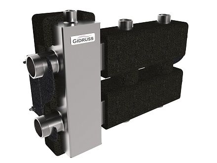 Нержавеющая гидрострелка с коллектором на 3 контура BMSS-80-3DU.EPP