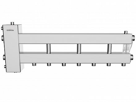 Нержавеющий коллектор с гидрострелкой на 4 контура BMSS-150-4D