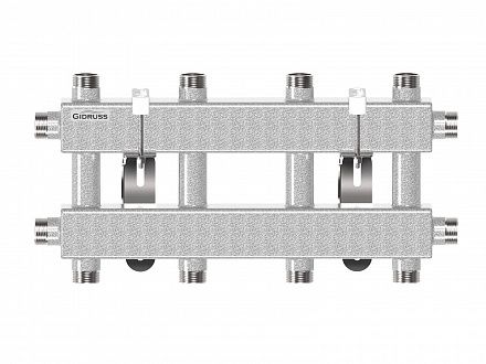 MK-60-5DU (до 60 кВт, магистраль G 1″, 5 контуров G 1″ звездочкой, кронштейны K.UF, цвет ″серебро на белом″)
