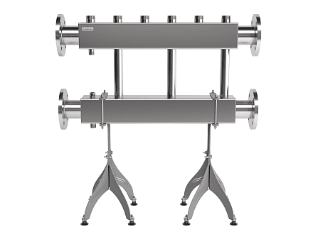 MKSS-600-3x32 (до 600 кВт, 2 магистр. подкл. Фл.Ду80, 3 контура G 1¼″ вверх или вниз)