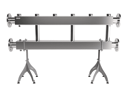 MKSS-600-3x50 (до 600 кВт, 2 магистр. подкл. Фл.Ду80, 3 контура G 2″ вверх или вниз)