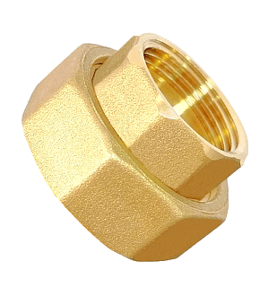 Гайка для насоса 1 дюйм (Ду 25, накидная гайка Rp 1 ½″, латунь ЛС59, EPDM-прокладка)