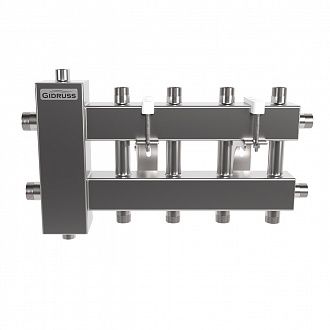 BMKSS-60-5DU (нерж., до 60 кВт, подкл. котла G 1″, 2+2+1 контура G ¾″)