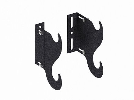 Универсальная монтажная система K.UMS.DN25-125 (межосевое 125 мм, вылет от стены 75-105 мм, цвет черный муар)