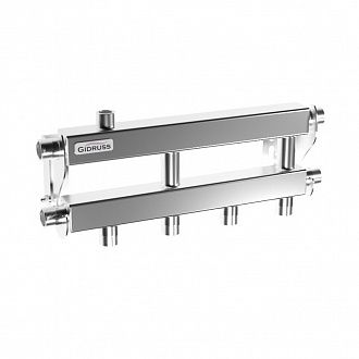 Коллектор настенного котла на 3 контура из нержавейки MKSS-40-3D