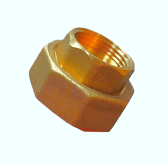 Гайка насосная FIT.PN-25 (для насосов DN25 с резьбой Rp 1 ½″, латунь ЛС59, EPDM-прокладка)