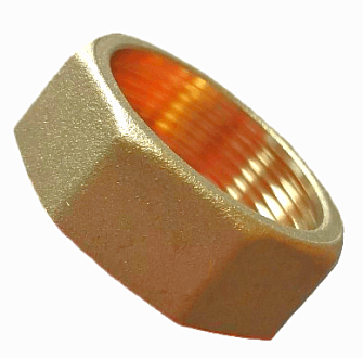 Гайка накидная FIT.UN-40 (Rp ½″, латунь ЛС59, восьмигранная, EPDM-прокладка)