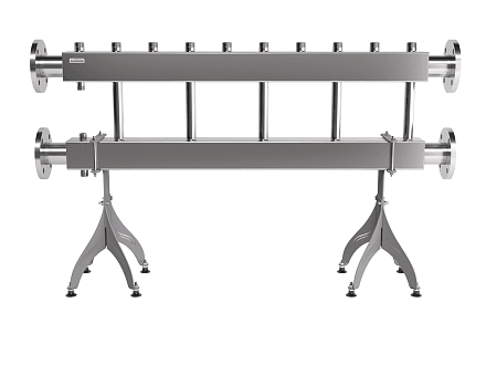 MKSS-400-5x25 (до 400 кВт, 2 магистр. подкл. Фл.Ду65, 5 контуров G 1″ вверх или вниз)
