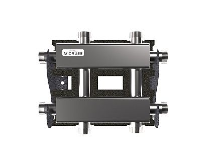 Модульный коллектор отопления отопления из нержавеющей стали на 3 контура MKSS-60-3DU.EPP DN25