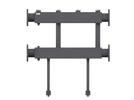 MK-1000-2x50 (до 1 мВт, 2 магистр. подкл. Фл.Ду100, 2 контура G 2″ вверх или вниз)