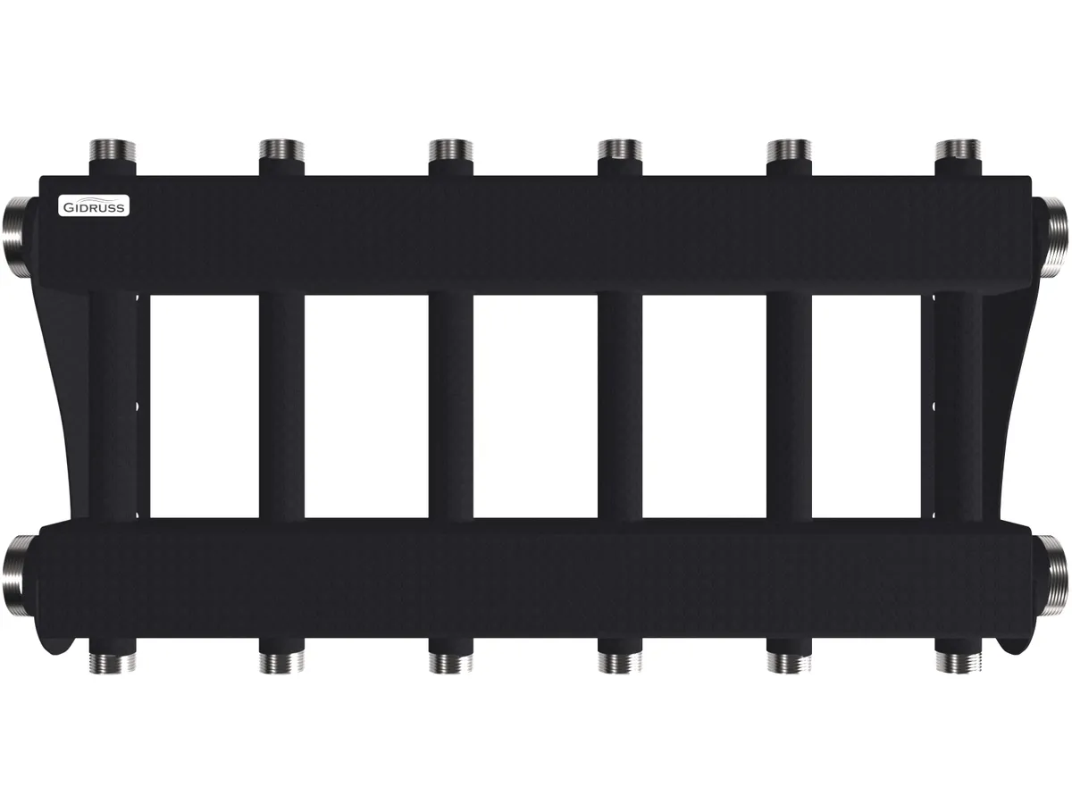 Коллектор для котельной на 6 - 7 контуров G 1"  - MK-250-6DU