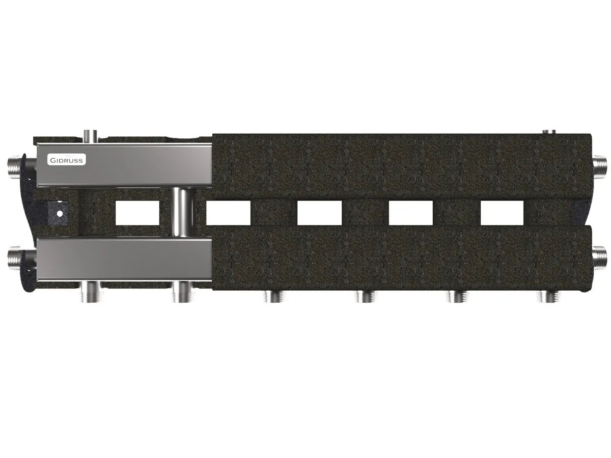 Коллектор отопления отопления нержавеющий на 4 потребителя в термоизоляции MKSS-60-4D.EPP